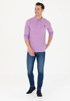 Erkek Lila Basic Sweatshirt - 50269403286