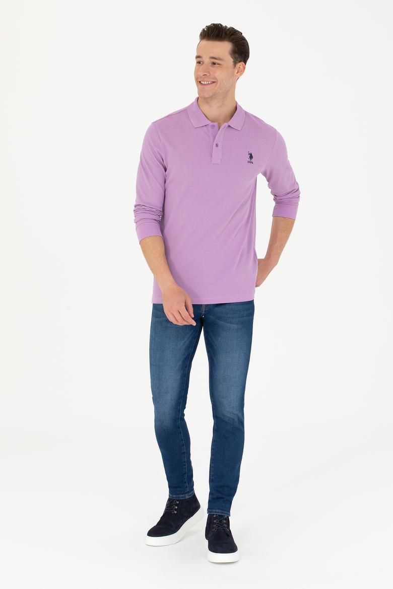 Erkek Lila Basic Sweatshirt - 50269403286