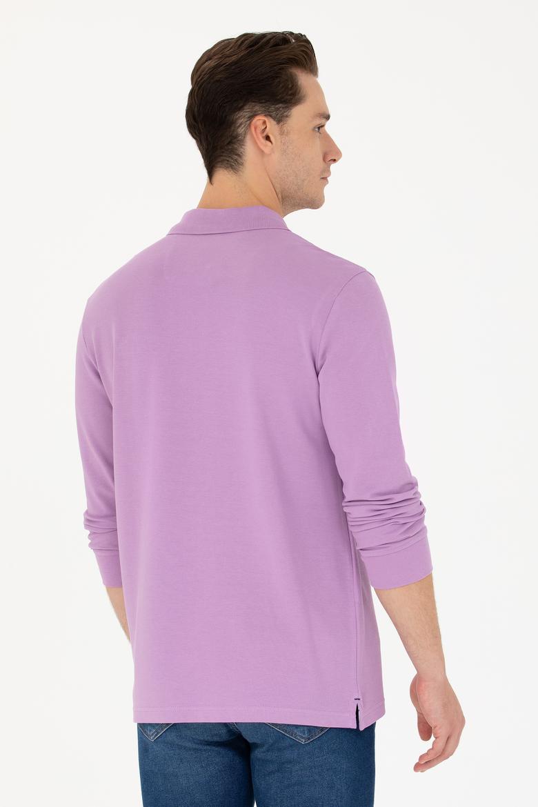 Erkek Lila Basic Sweatshirt - 50269403286
