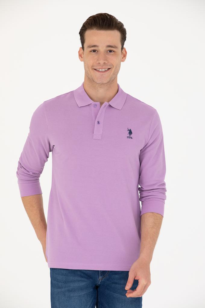 Erkek Lila Basic Sweatshirt