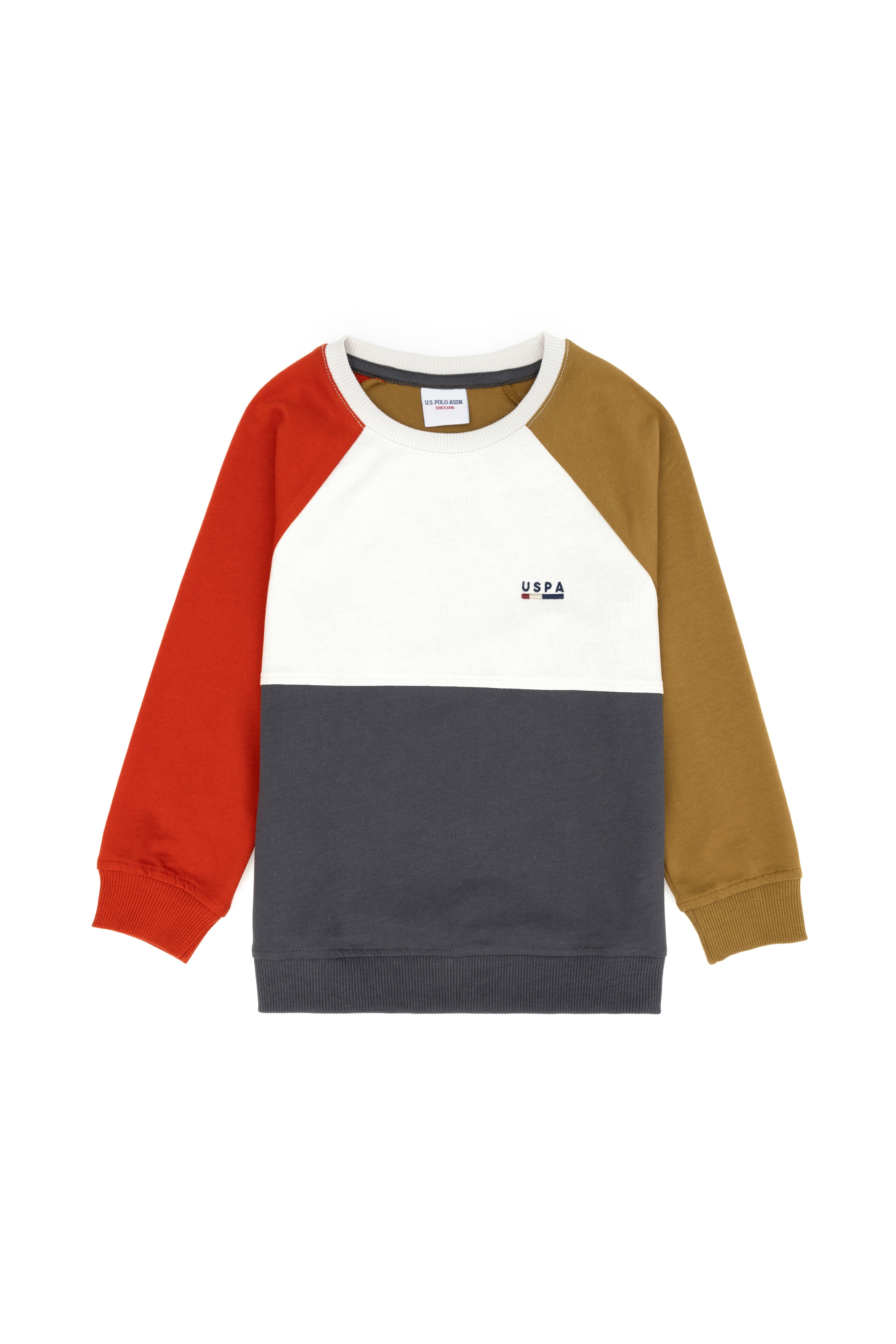 Çocuk Açık Haki Bisiklet Yaka Sweatshirt