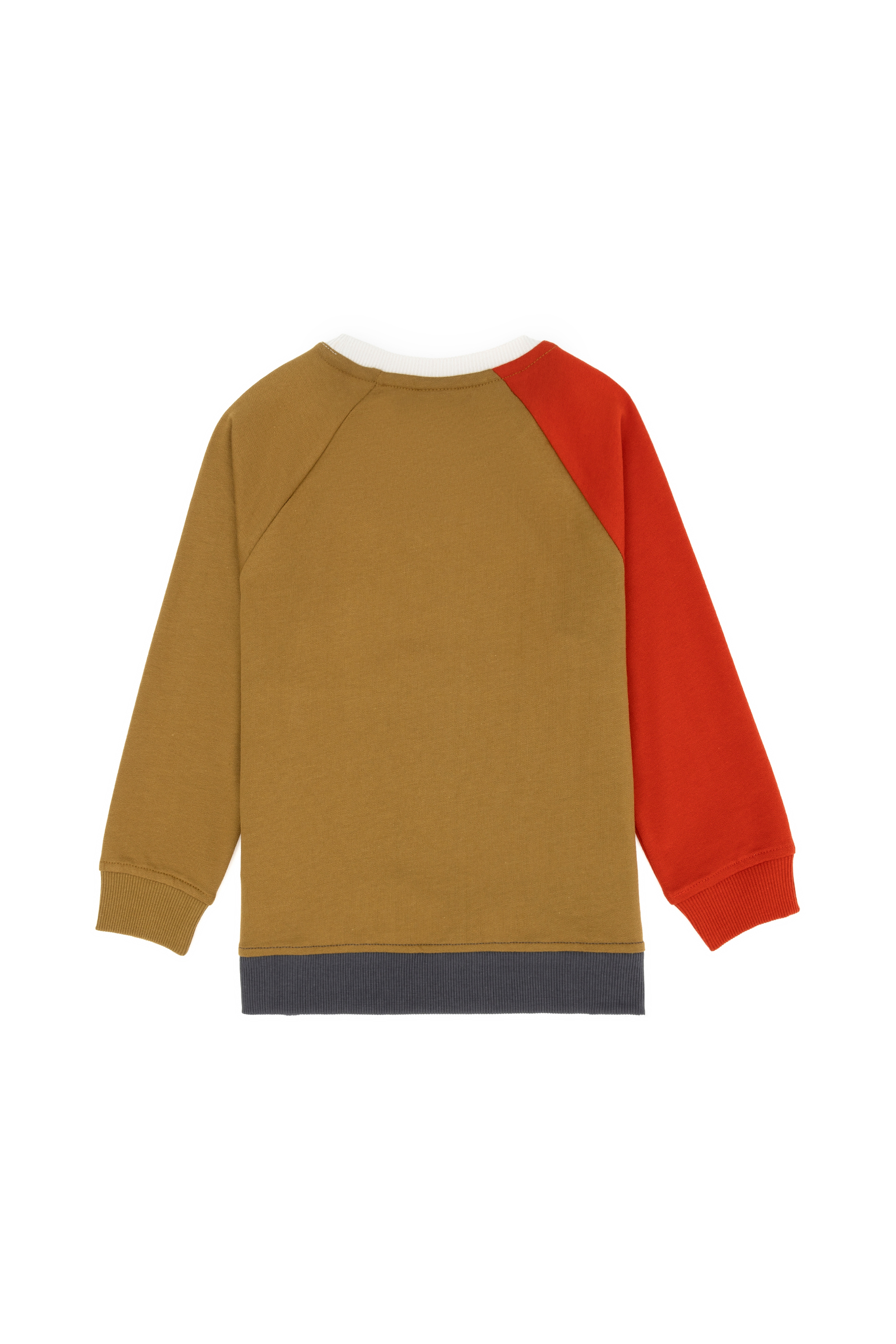 Çocuk Açık Haki Bisiklet Yaka Sweatshirt - Image 2