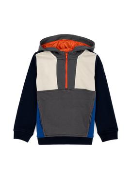 Çocuk Lacivert Kapüşonlu Sweatshirt - 50270828011