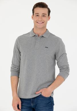 Erkek Gri Melanj Basic Sweatshirt - 50276314081