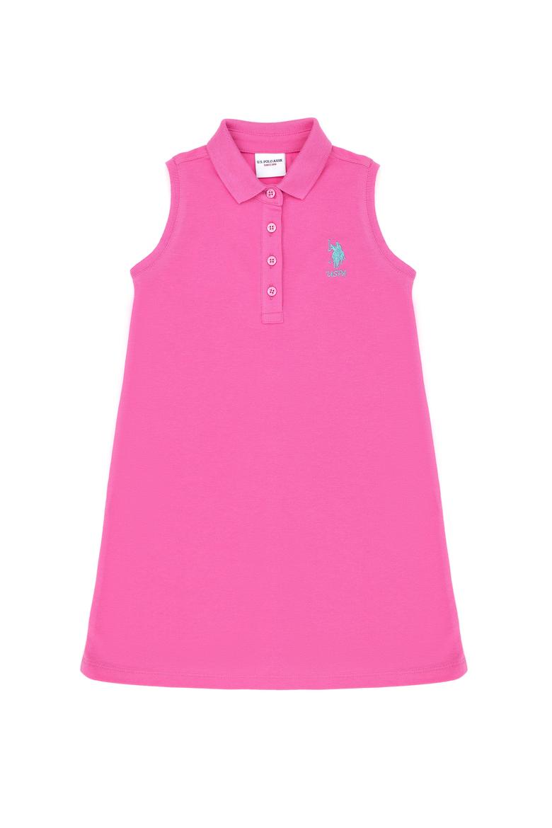 Kız Çocuk Pembe Kolsuz Örme Elbise - 50271859001