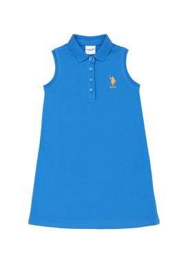 Kız Çocuk Saks Kolsuz Örme Elbise - 50271859020