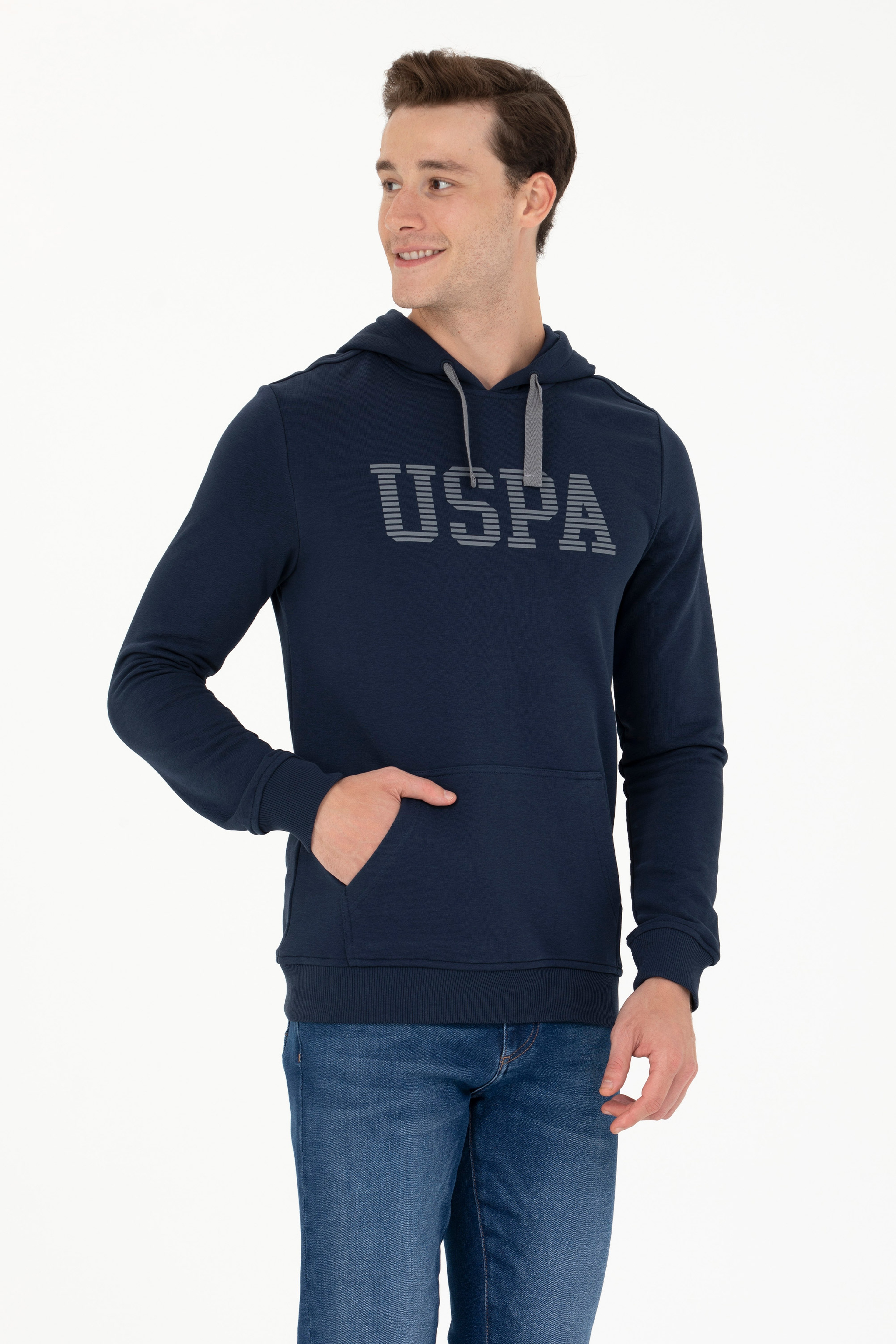 Erkek Lacivert Basic Sweatshirt - Image 3