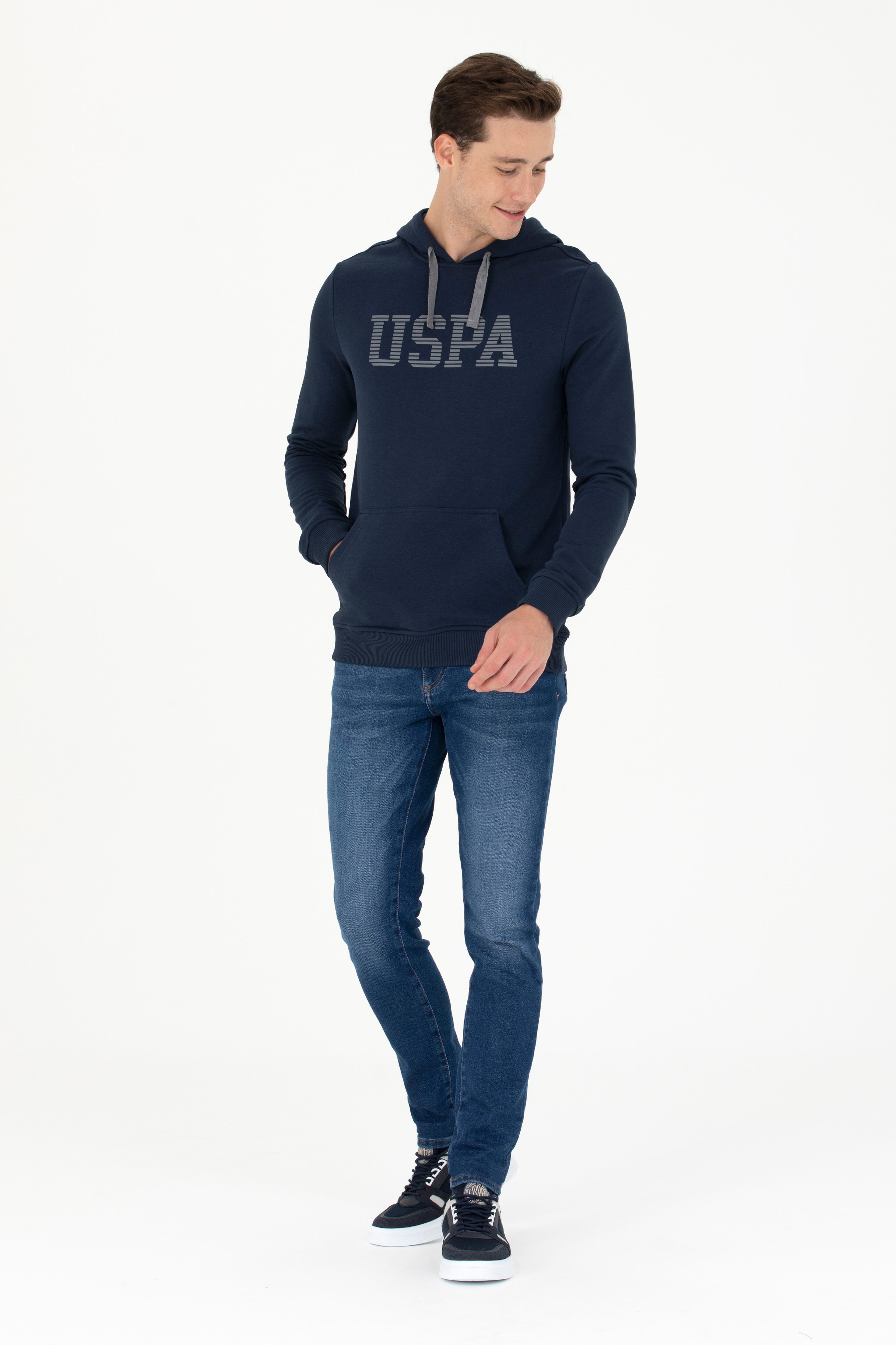 Erkek Lacivert Basic Sweatshirt - Image 4