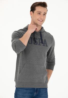Erkek Antrasit Melanj Basic Sweatshirt - 50276087024