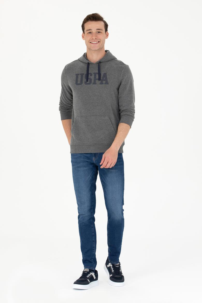 Erkek Antrasit Melanj Basic Sweatshirt - 50276087024