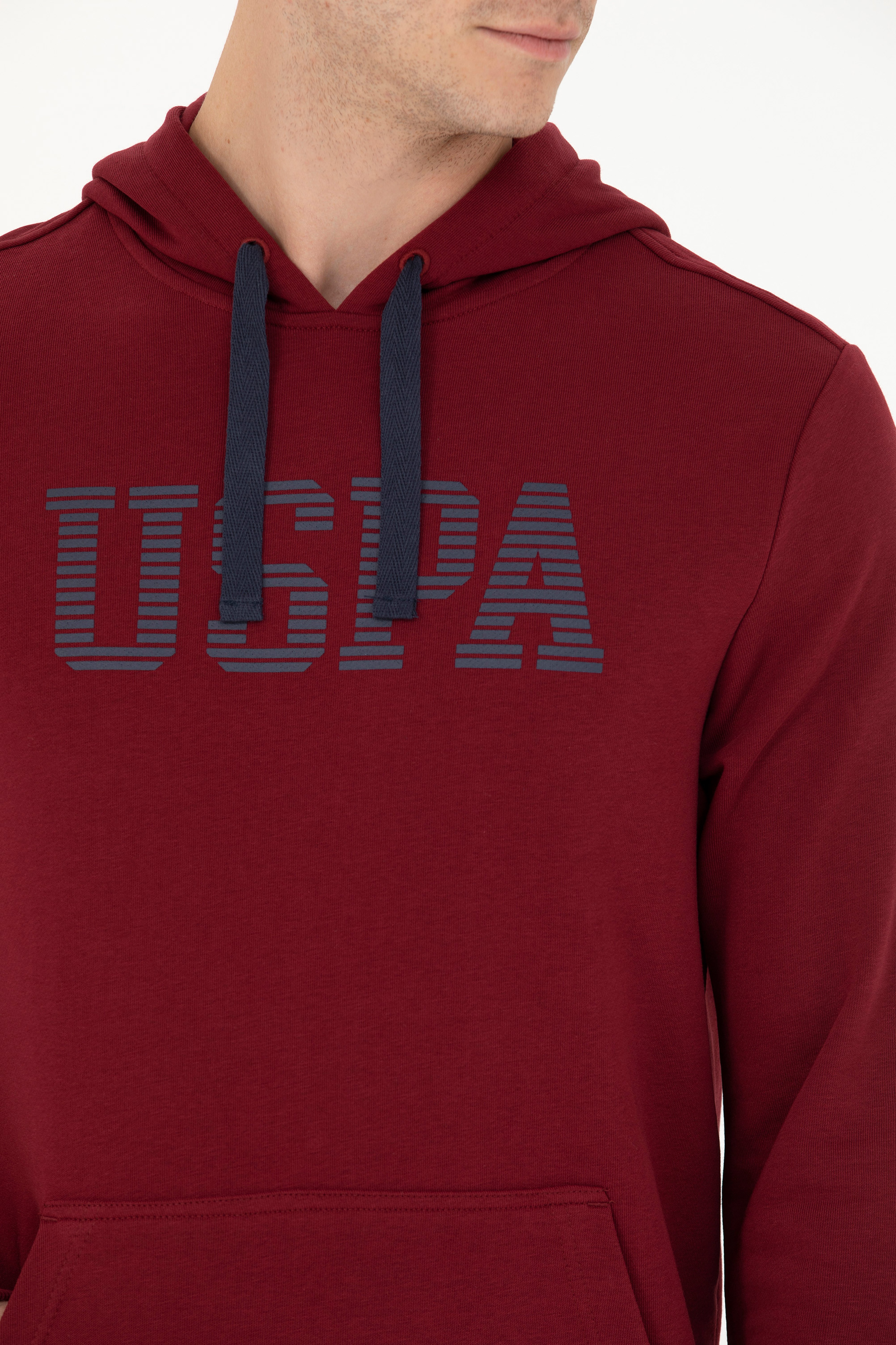 Erkek Bordo Basic Sweatshirt