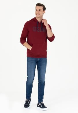 Erkek Bordo Basic Sweatshirt - 50276087031