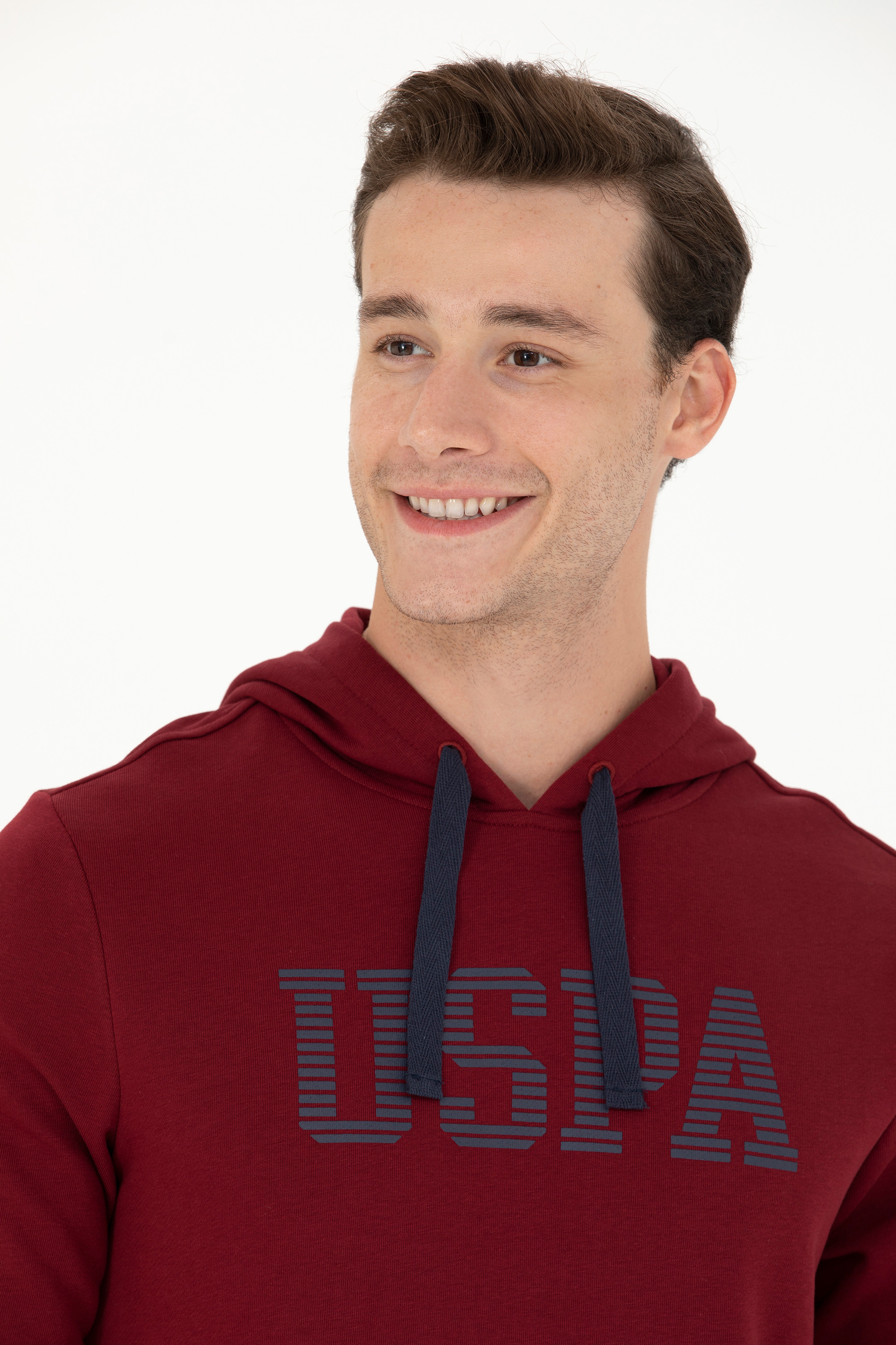 Erkek Bordo Basic Sweatshirt