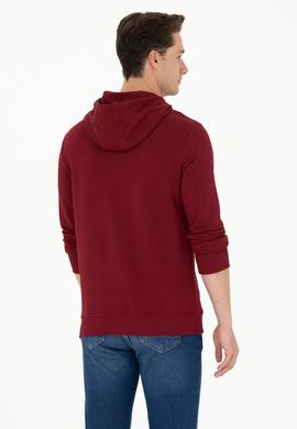 Erkek Bordo Basic Sweatshirt - 50276087031