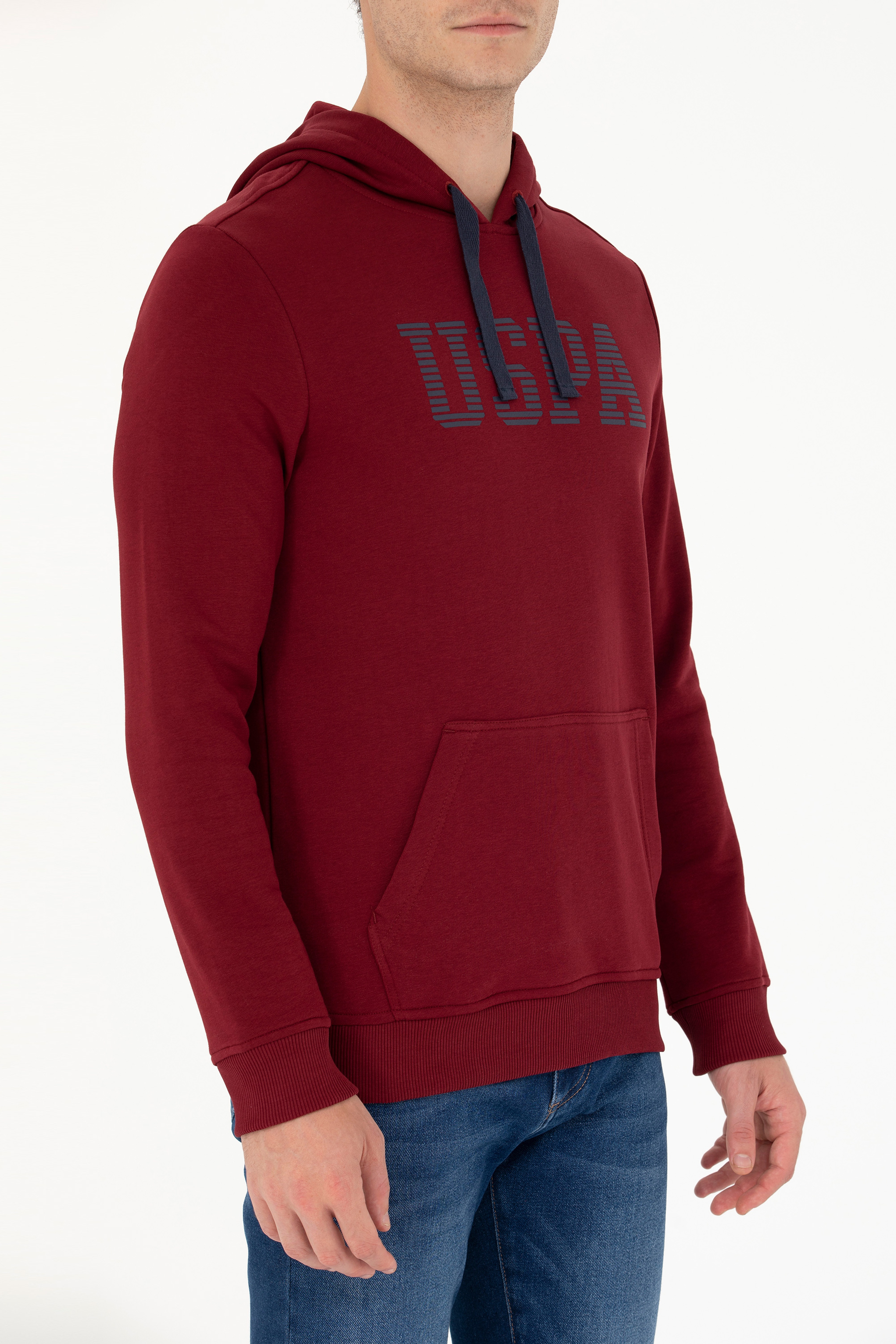 Erkek Bordo Basic Sweatshirt