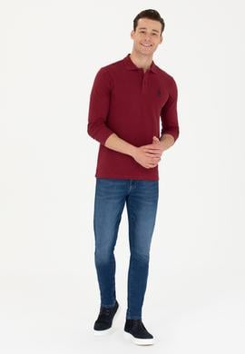 Erkek Bordo Basic Sweatshirt - 50269404161