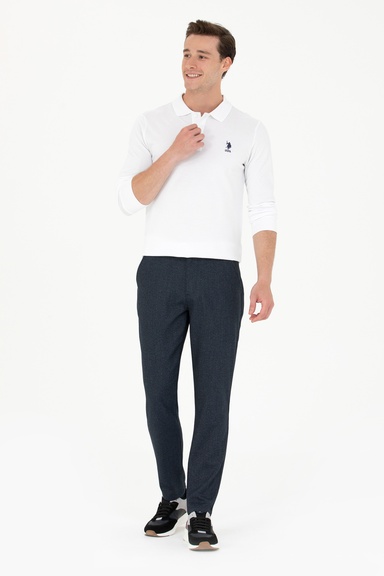 Erkek Carrot Fit Lacivert Kanvas Pantolon