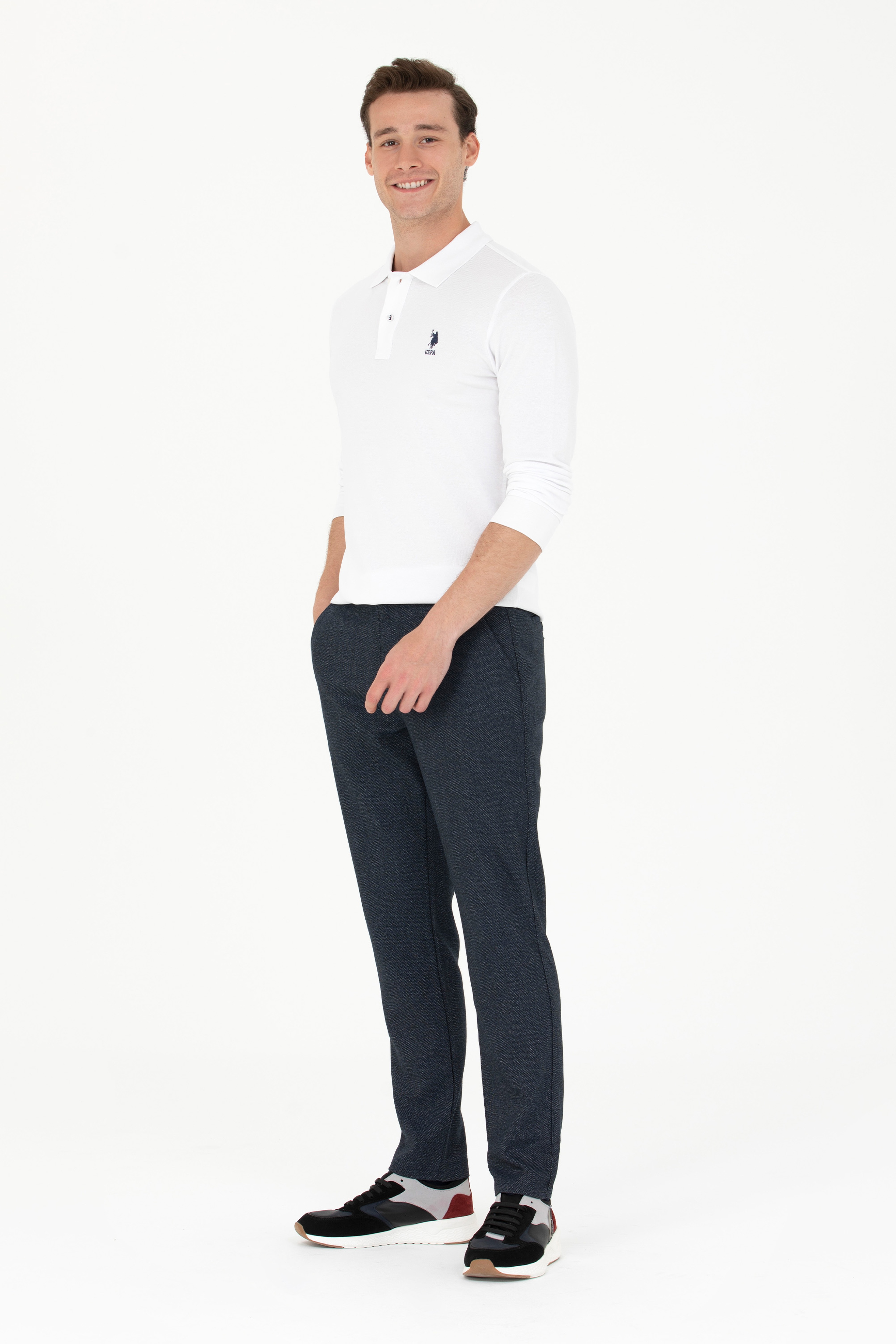 Erkek Carrot Fit Lacivert Kanvas Pantolon