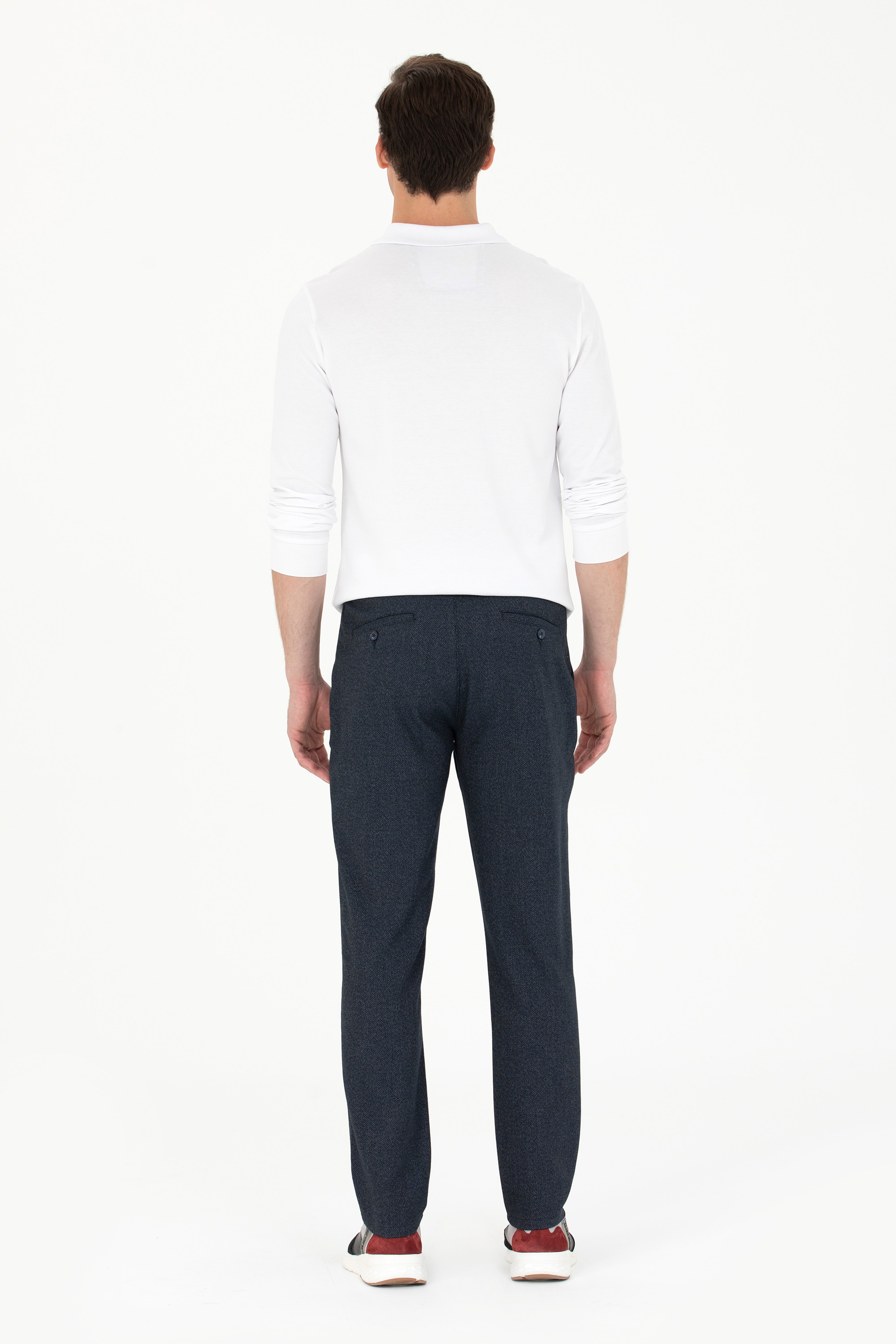 Erkek Carrot Fit Lacivert Kanvas Pantolon