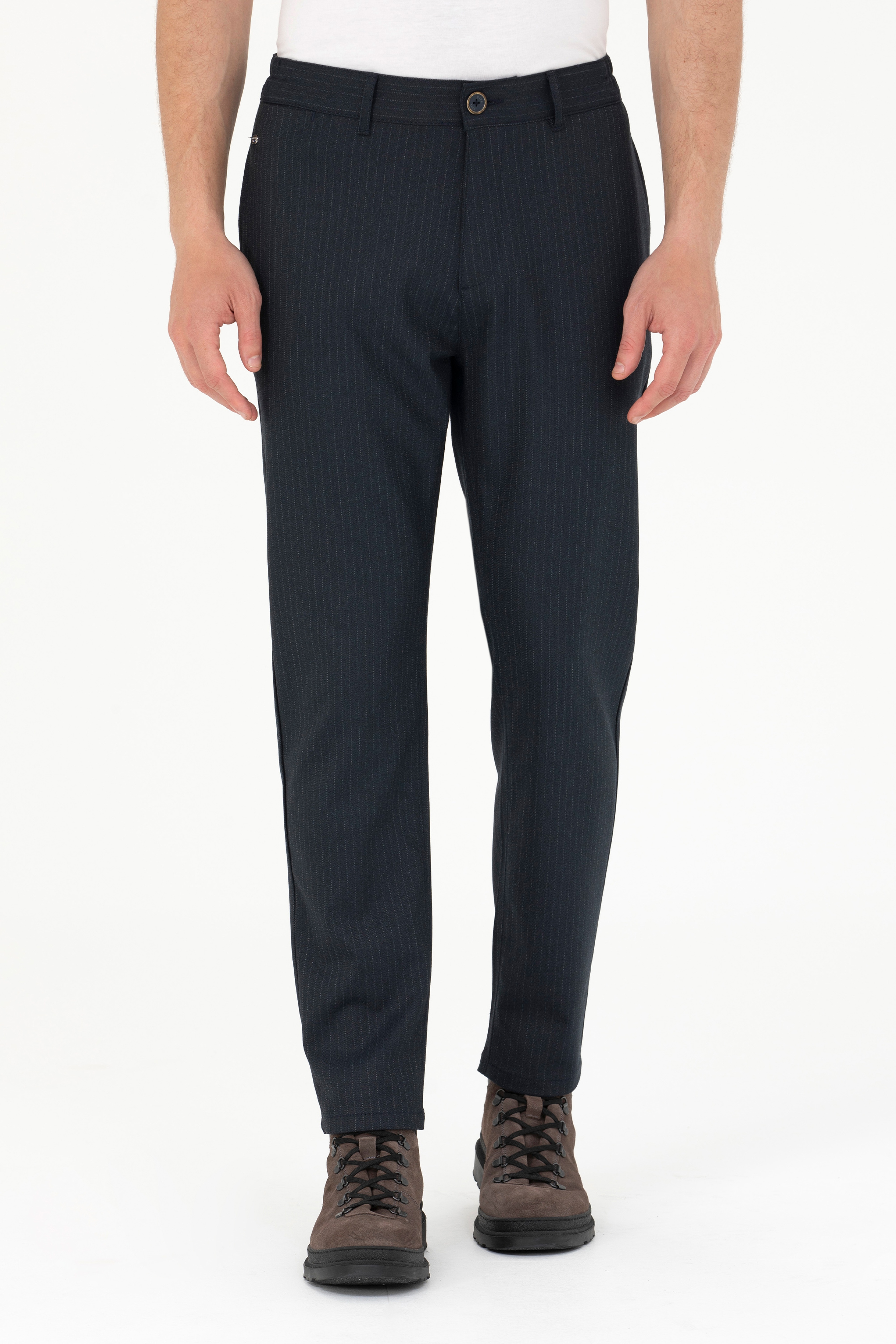 Erkek Carrot Fit Lacivert Kanvas Pantolon