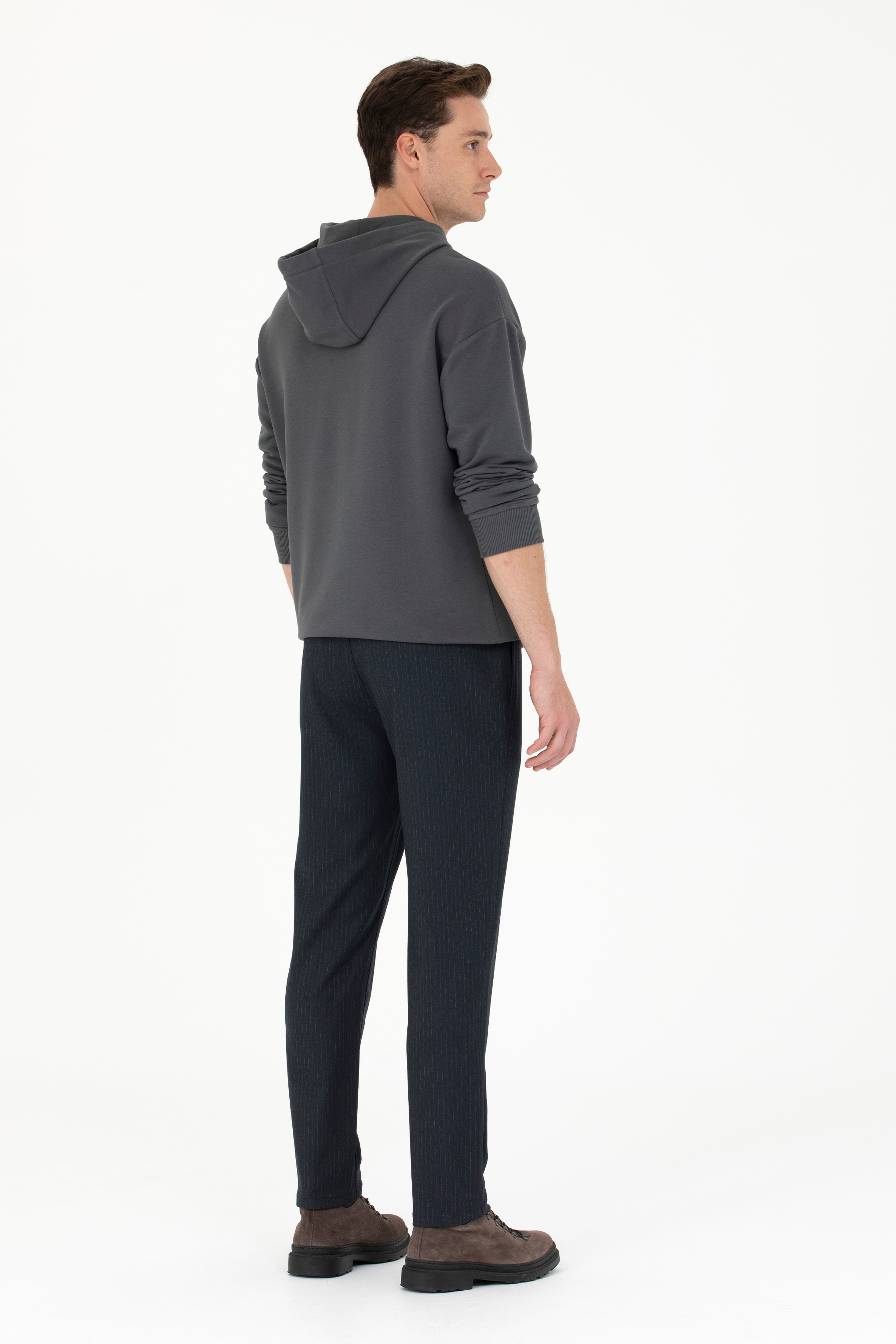 Erkek Carrot Fit Lacivert Kanvas Pantolon - Image 4