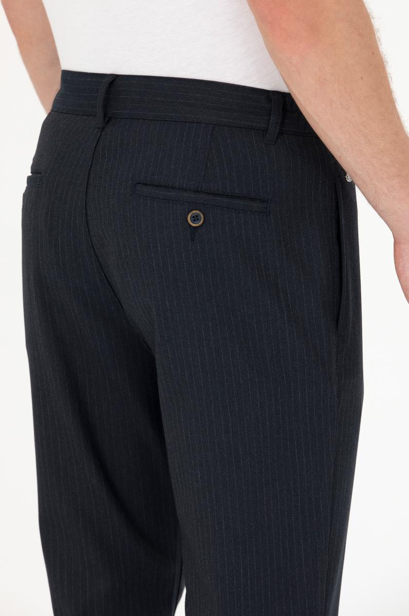 Erkek Lacivert Kanvas Pantolon