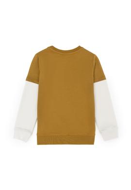 Erkek Çocuk Açık Haki Bisiklet Yaka Sweatshirt - 50274423017