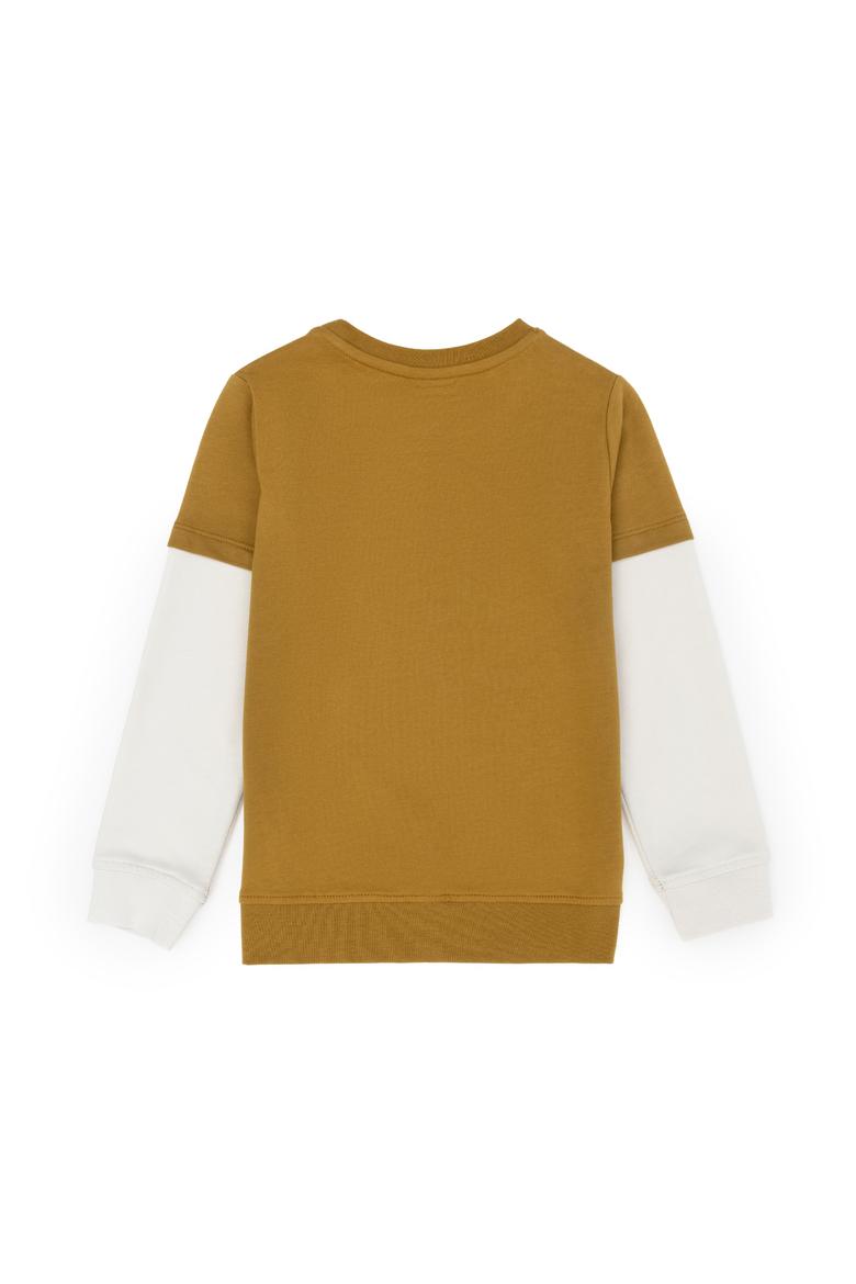 Erkek Çocuk Açık Haki Bisiklet Yaka Sweatshirt - 50274423017
