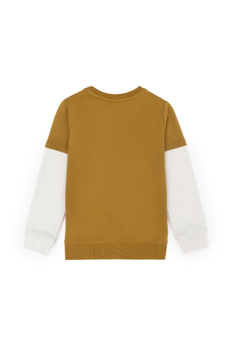 Erkek Çocuk Açık Haki Bisiklet Yaka Sweatshirt
