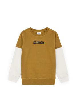 Erkek Çocuk Açık Haki Bisiklet Yaka Sweatshirt - 50274423017
