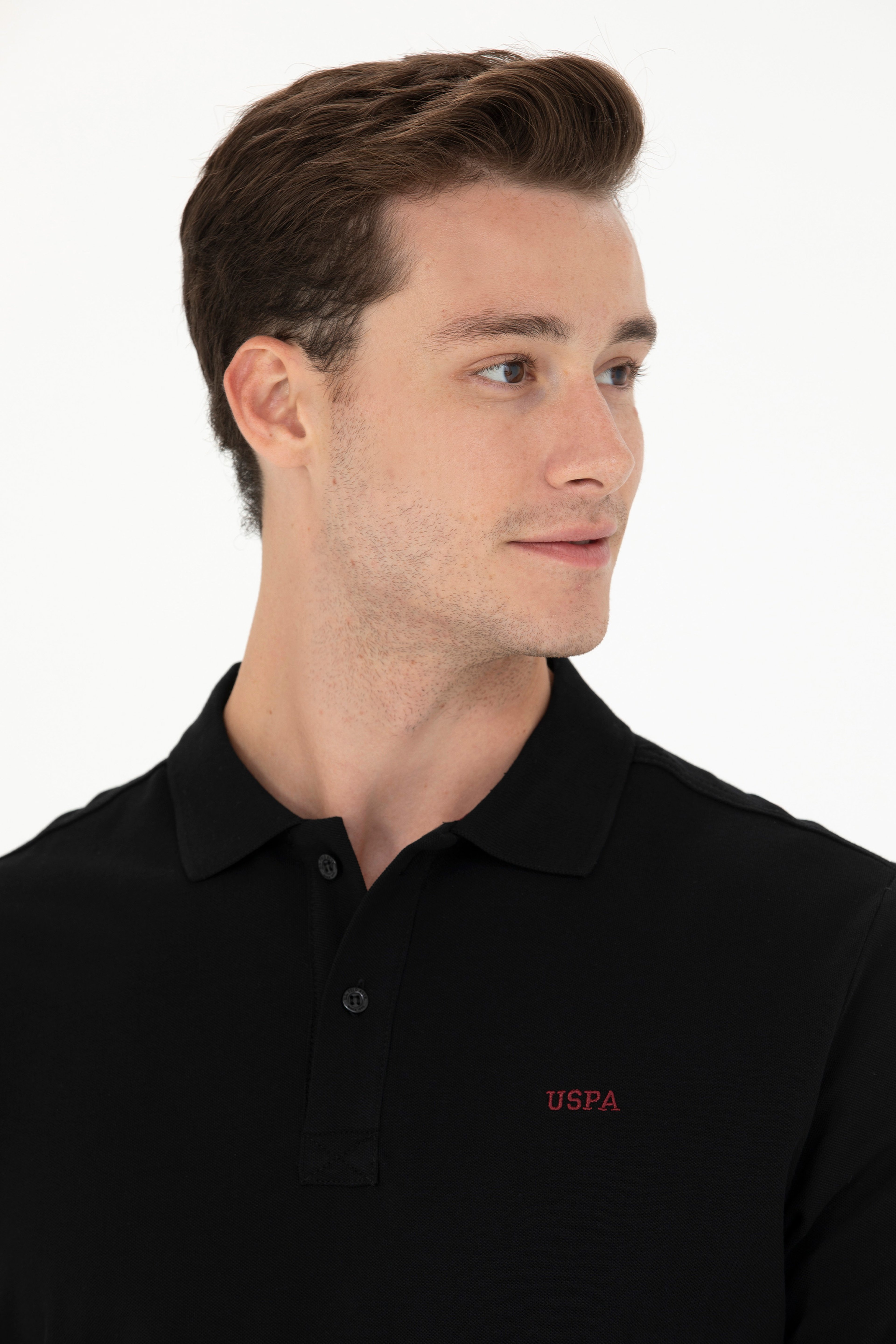 Erkek Siyah Basic Sweatshirt - Image 2