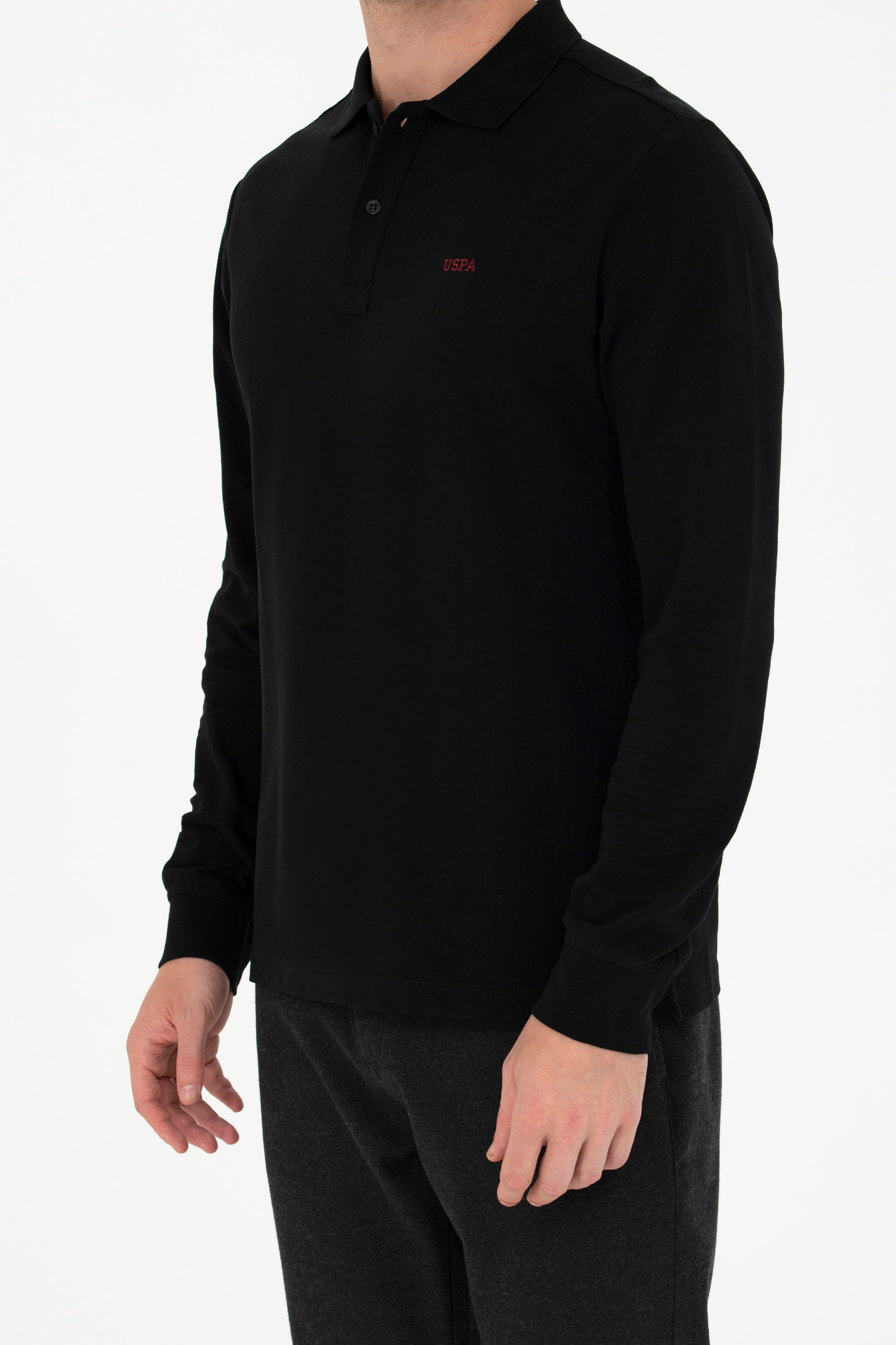 Erkek Siyah Basic Sweatshirt