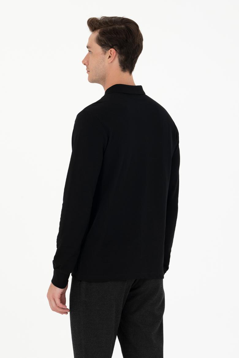 Erkek Siyah Basic Sweatshirt - 50276314041