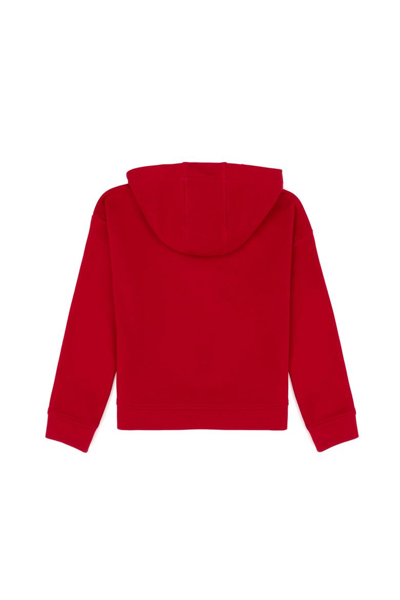 Kız Çocuk Kırmızı Kapüşonlu Sweatshirt - 50276913014