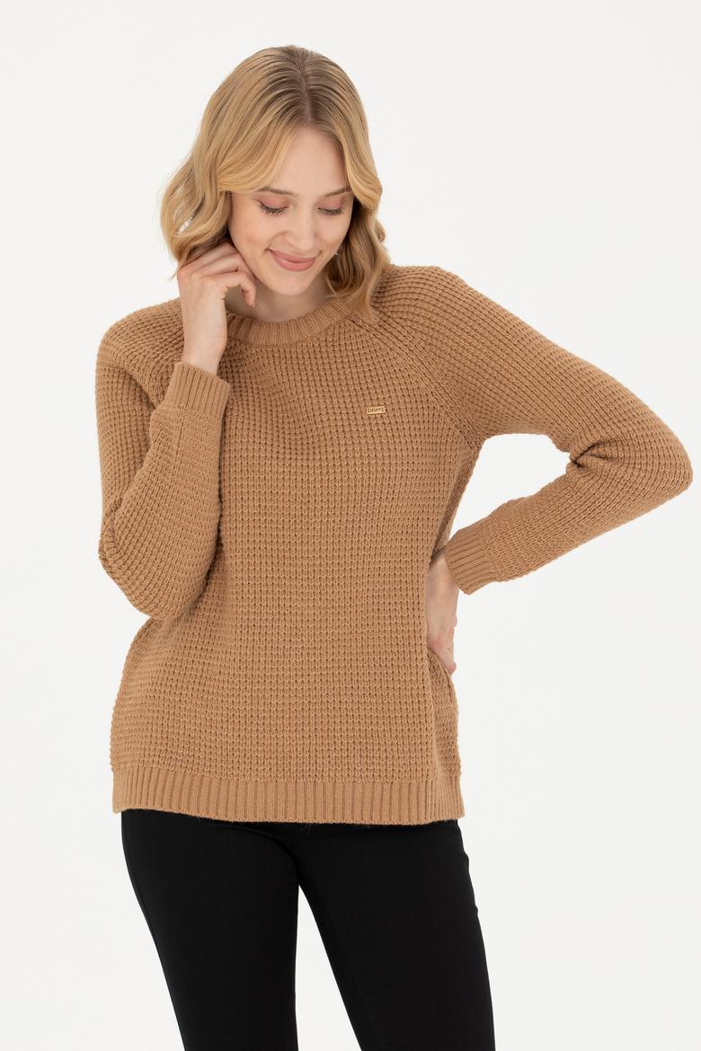 Kadın Kum Bisiklet Yaka Kazak - 50272045006