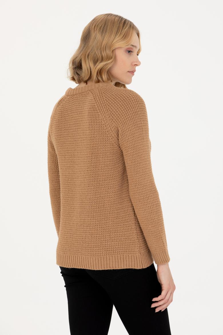 Kadın Kum Bisiklet Yaka Kazak - 50272045006