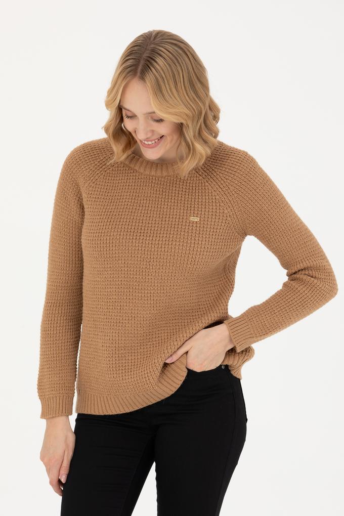 Kadın Kum Bisiklet Yaka Kazak