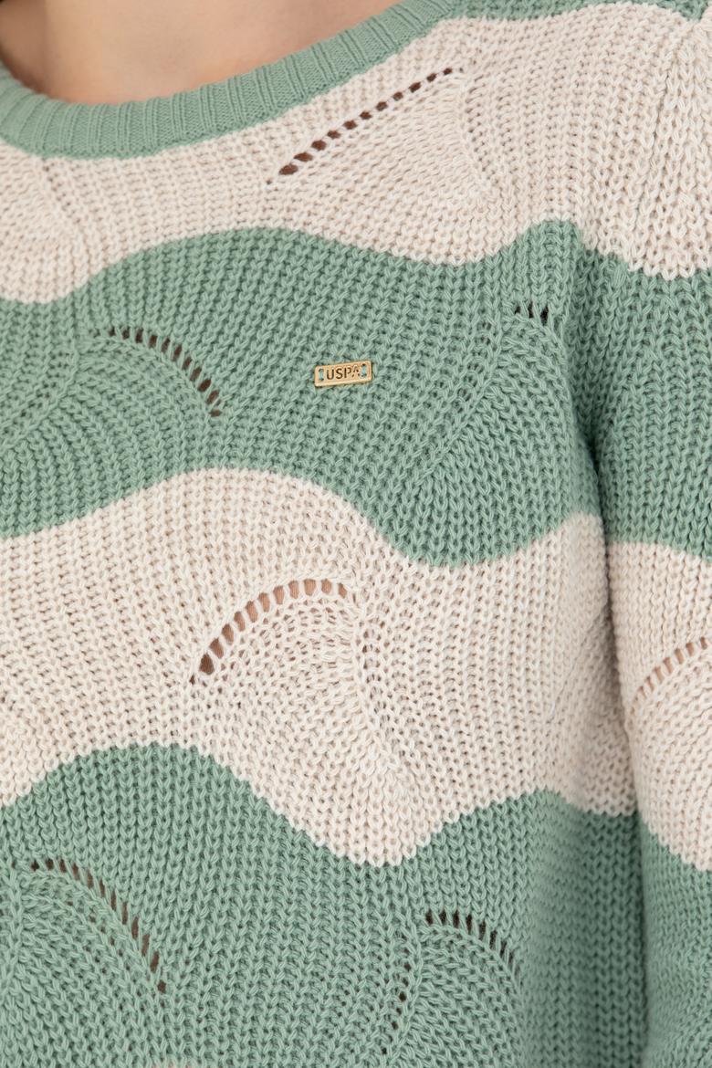 Kadın Mint Bisiklet Yaka Kazak - 50272043014