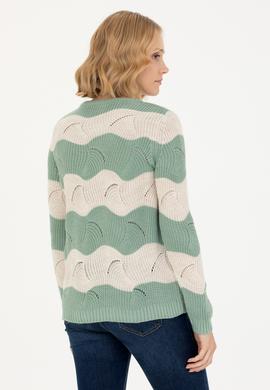 Kadın Mint Bisiklet Yaka Kazak - 50272043014