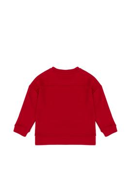 Kız Çocuk Kırmızı Basic Bisiklet Yaka Sweatshirt - 50276834003