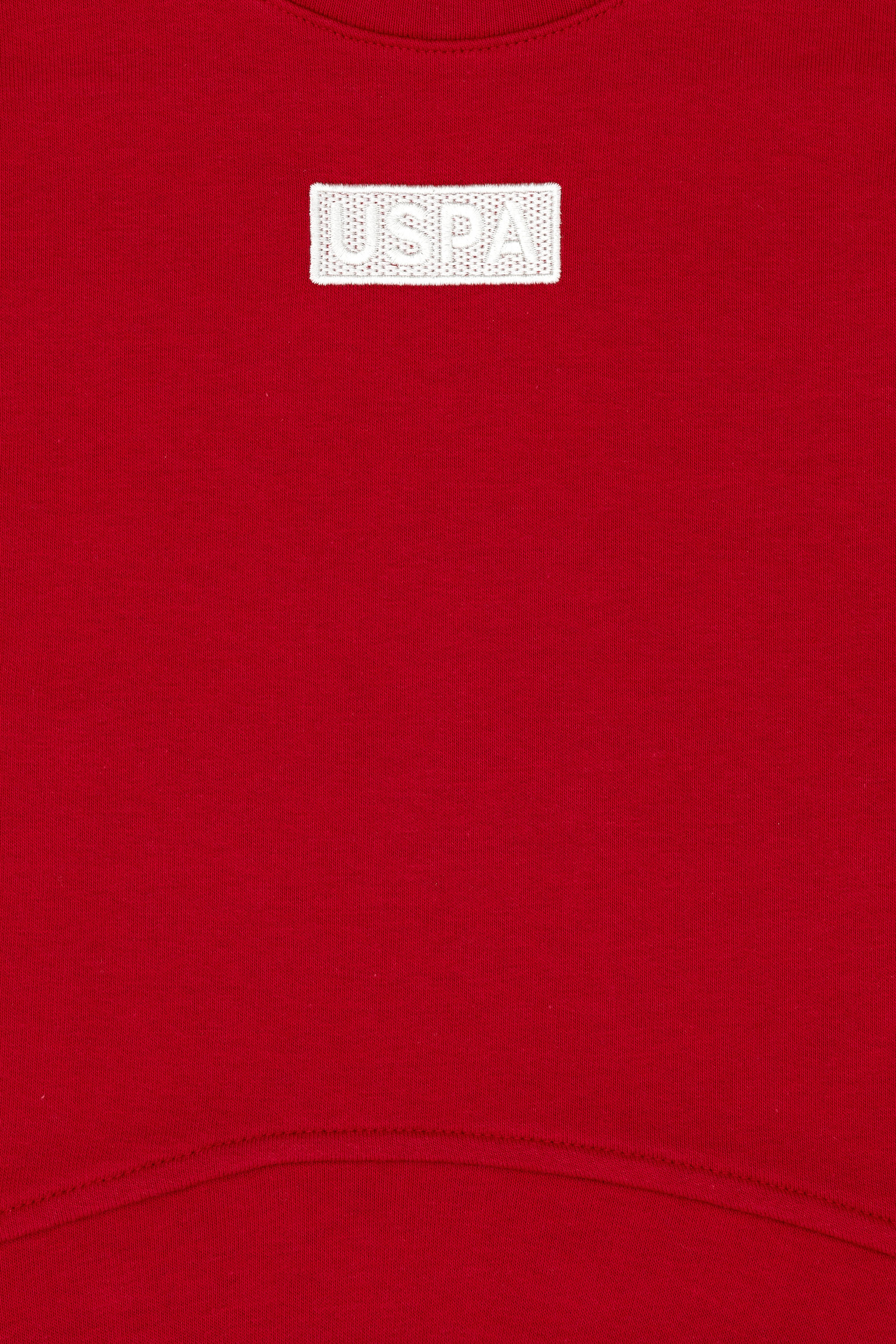 Kız Çocuk Kırmızı Basic Bisiklet Yaka Sweatshirt - Image 5