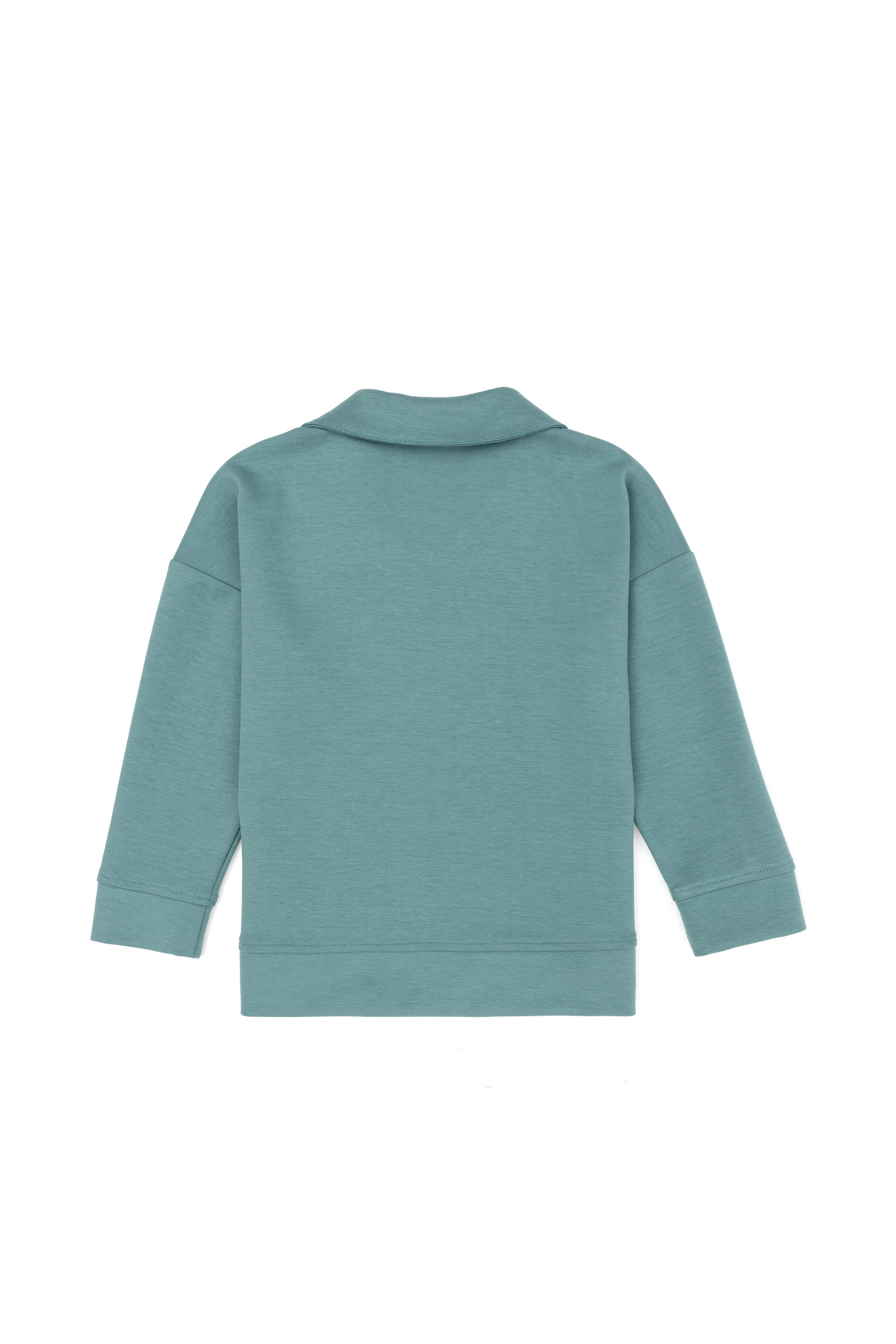 Kız Çocuk Mint Polo Yaka Sweatshirt - Image 2