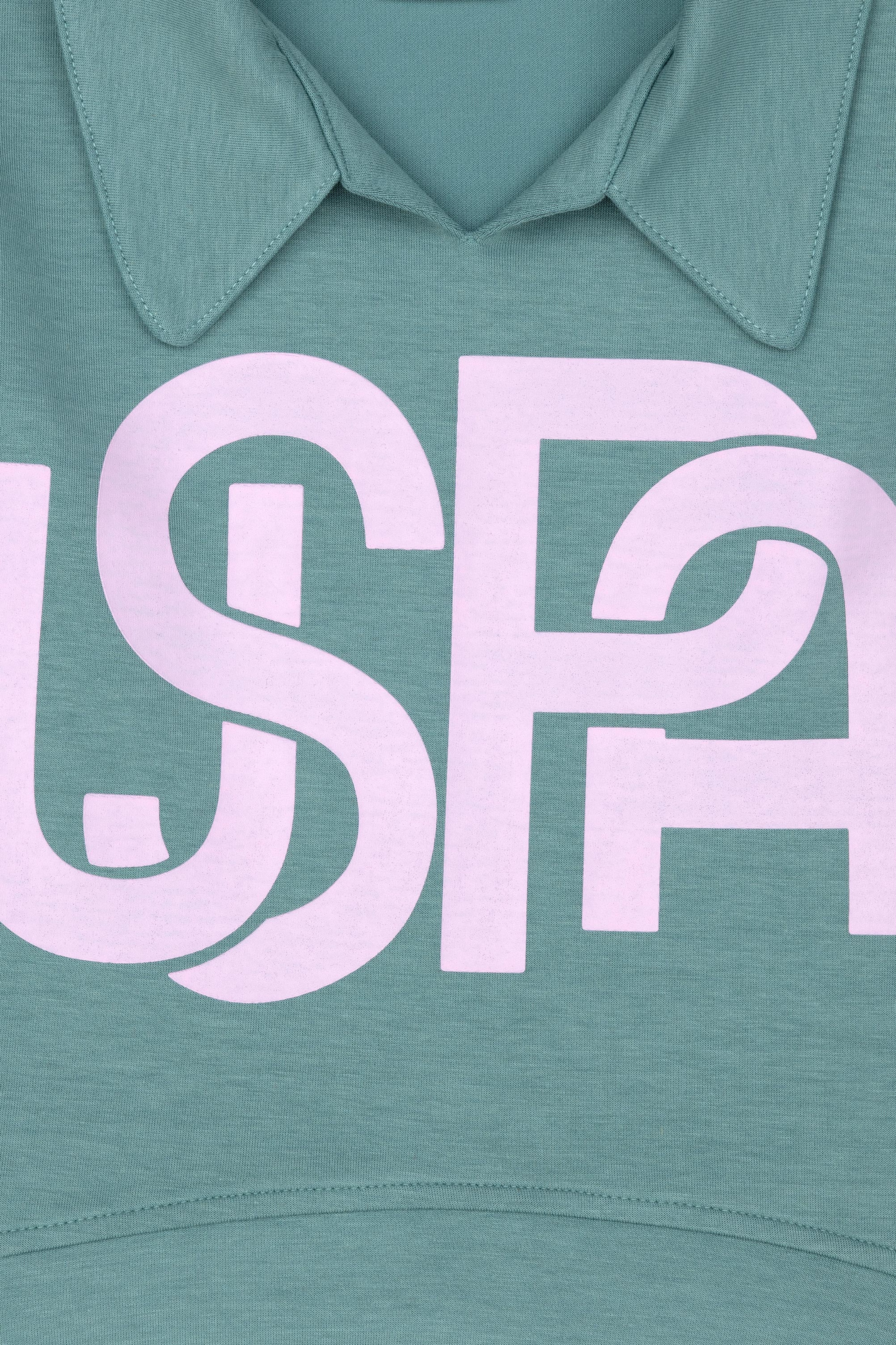 Kız Çocuk Mint Polo Yaka Sweatshirt - Image 3