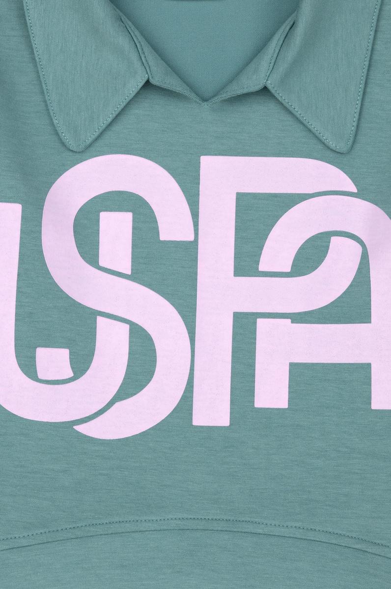 Kız Çocuk Mint Polo Yaka Sweatshirt