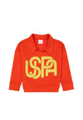 Kız Çocuk Turuncu Polo Yaka Sweatshirt - 50276920015