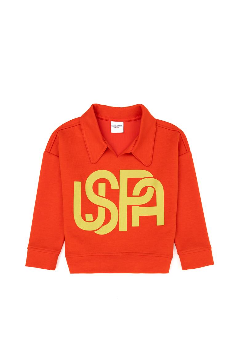 Kız Çocuk Turuncu Polo Yaka Sweatshirt - 50276920015