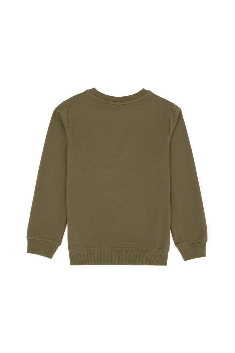 Erkek Bebek Haki Basic Sweatshirt