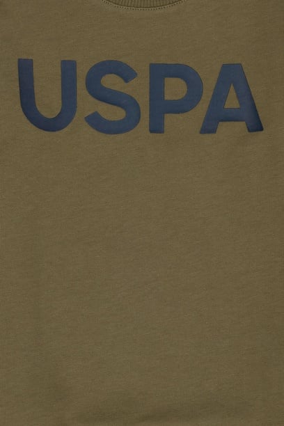 Erkek Bebek Haki Basic Sweatshirt