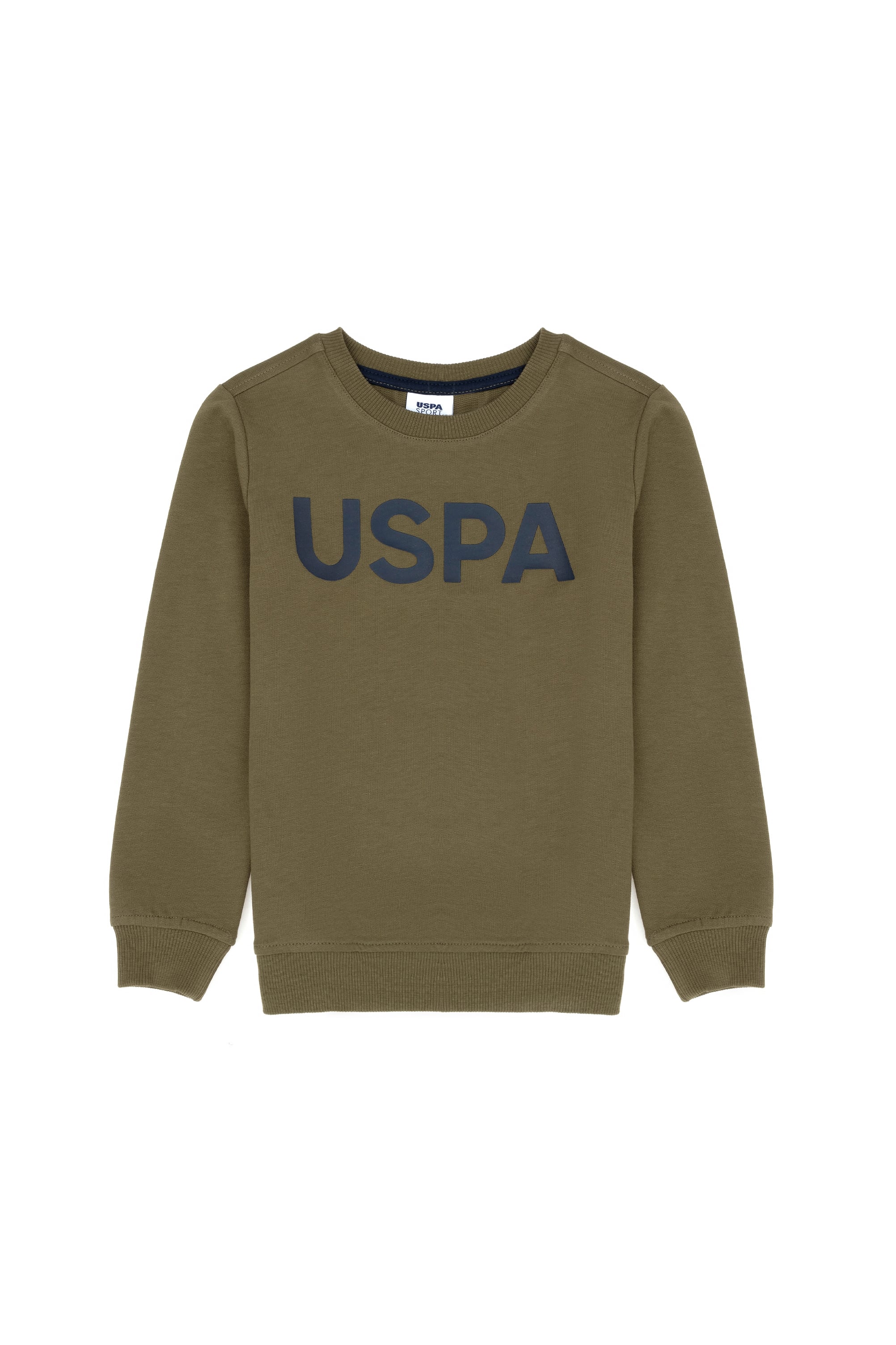 Erkek Bebek Haki Basic Sweatshirt - Image 1