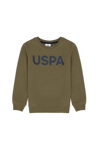 Erkek Bebek Haki Basic Sweatshirt